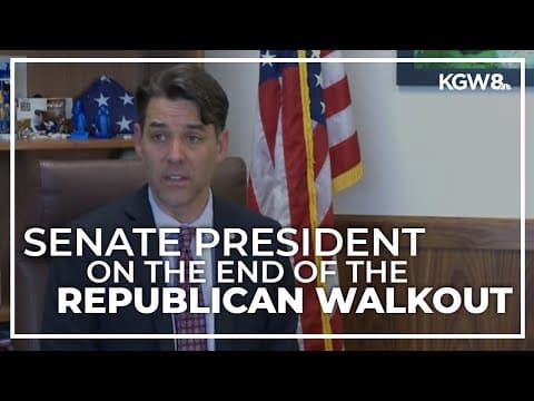Senate President discusses end of Republican walkout