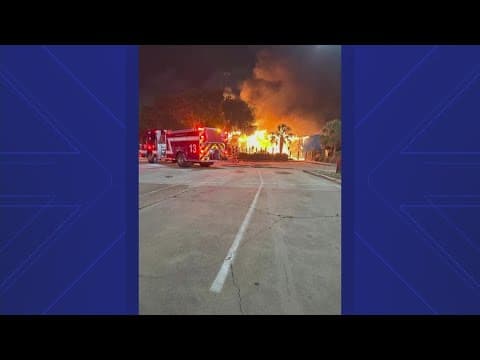 Massive fire breaks out at seafood restaurant off Northwest Freeway