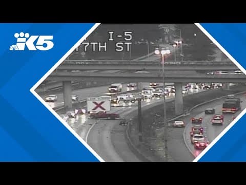 Police investigating vehicle that crashed over a barrier on I-5