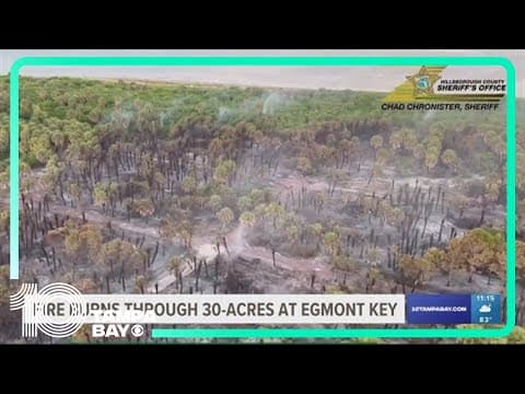 Crews put out 30-acre brush fire on Egmont Key