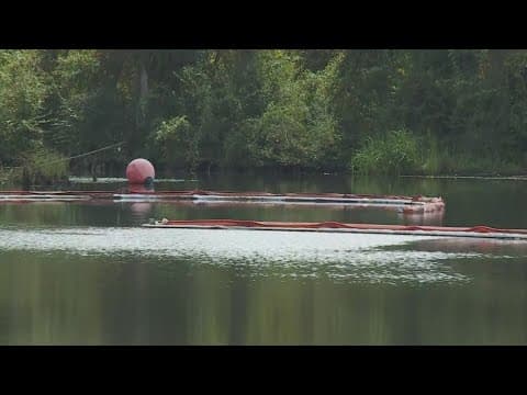 What's in the river after Smitty's explosion