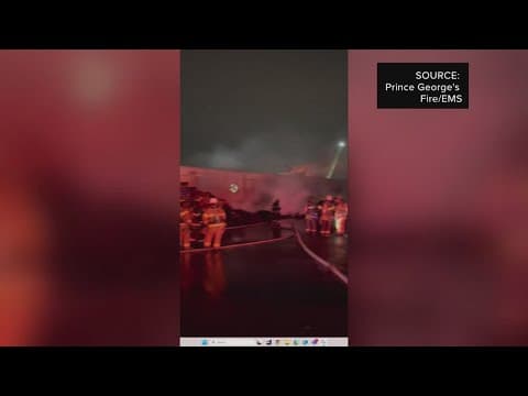 Firefighters battle Bladensburg blaze