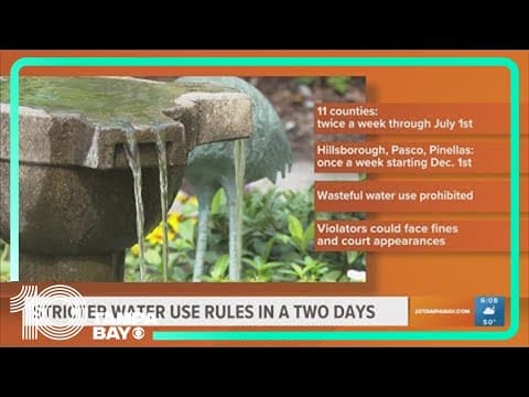 Stricter water use rules begin Dec. 1 in Hillsborough, Pasco, and Pinellas counties