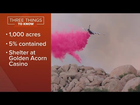 Fire crews continue fighting 1,000-acre McCain fire in East San Diego County (Tues 7 a.m. update)