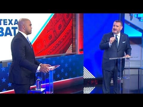 Ted Cruz, Colin Allred answer questions about border security during debate