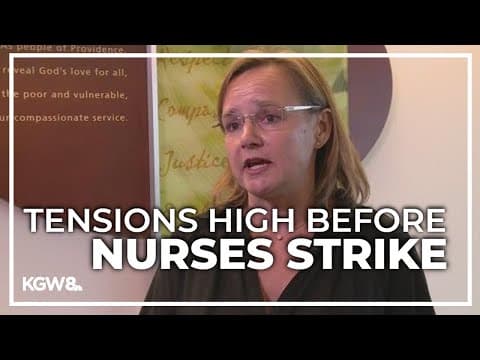 Tensions flare ahead of Providence nurses strike