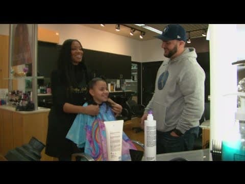 Mastering the mane: Blaine beauty salon teaches dads to do their daughter's hair