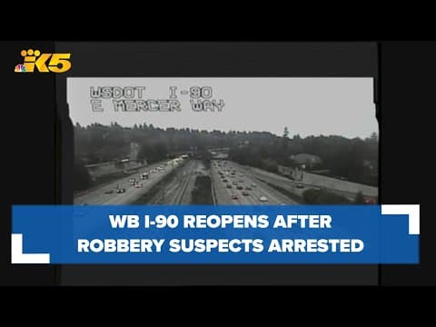 WB I-90 reopens after robbery suspects arrested following pursuit