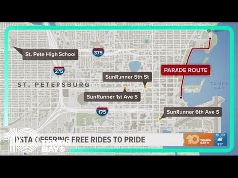 PSTA offering free ride to Pride Parade