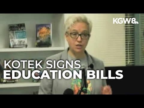 Gov. Kotek signs bills to support school districts, boost student success