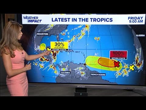 Tropical update: System in Atlantic now has 100% chance of development