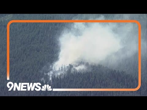 Wildfire burning near Platte Canyon Reservoir in Douglas County