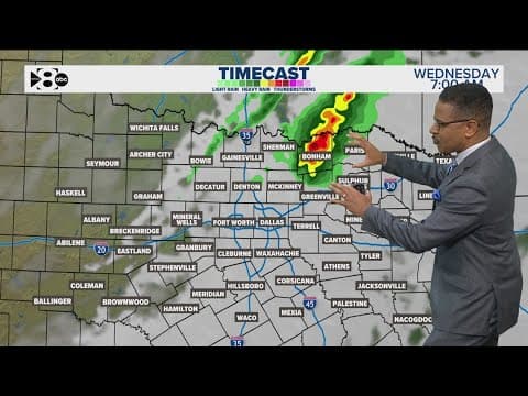 DFW Weather: Latest storms timeline Wednesday