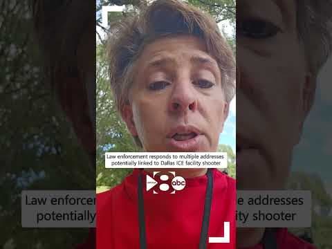 Police are responding to the home of the alleged shooter in an attack on a Dallas ICE facility.