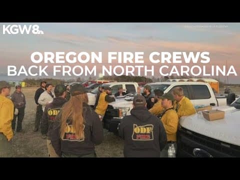 Oregon firefighters return from North Carolina