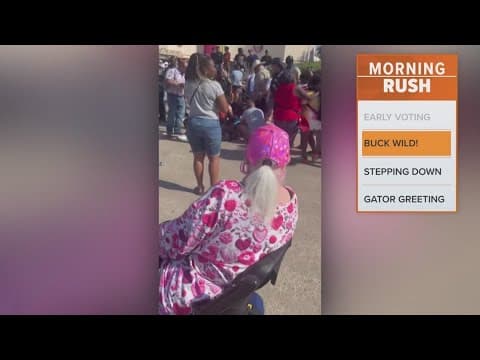 Attendee recovering after being injured by a patrol horse