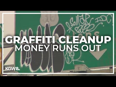 ODOT is out of money for removing graffiti around Portland