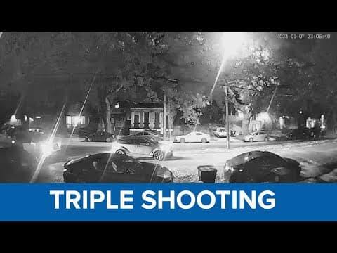 Surveillance video captures part of shootout in Mid-City triple shooting