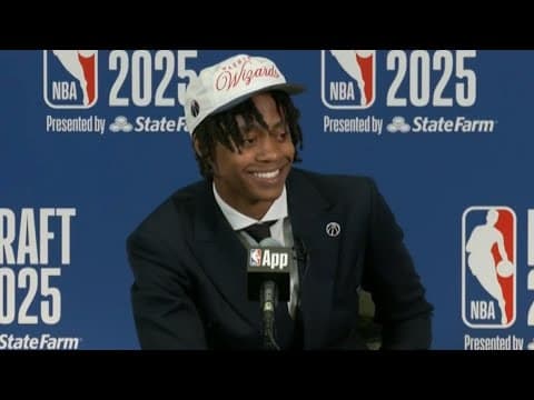 Washington Wizards No. 6 pick Tre Johnson full press conference | 2025 NBA Draft