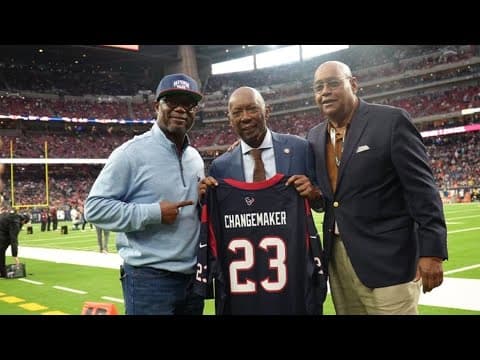 Mayor Sylvester Turner presented with award from Houston Texans