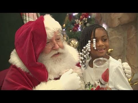 Kids visit Santa at Easton