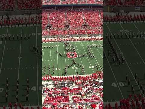 Ohio State Marching Band honors 50 years of women in the band with halftime show #shorts