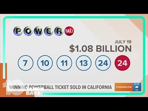 Winning $1.08 billion Powerball ticket sold in California