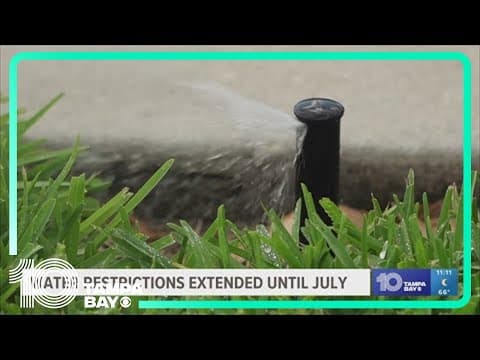 Tampa Bay area counties extend lawn watering restrictions