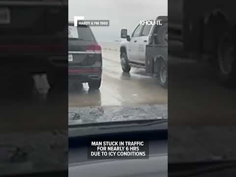 Man stuck in traffic for nearly 6 hrs. due to icy conditions