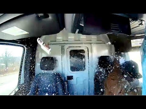 VIDEO: Ice crashes through Pennsylvania driver's windshield