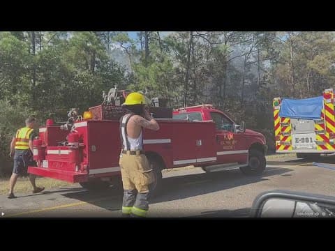 Grass fire near I-10 at Mississippi - Louisiana line shuts down interstate