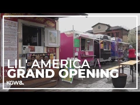 Grand opening for Lil' America food cart pod draws foodies to SE Portland