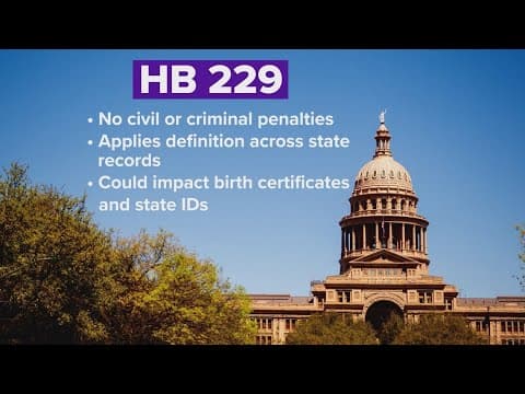 Texas will require state documents to reflect the sex assigned at birth
