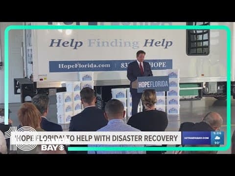 DeSantis expands Hope Florida to help with disaster recovery