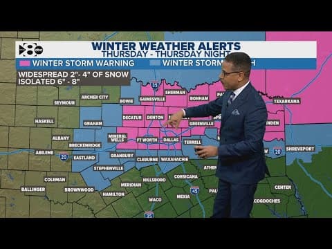 DFW Weather: Latest winter storm alerts Wednesday morning