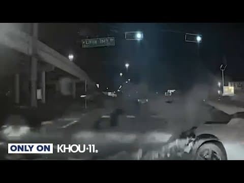 Caught on camera: Man nearly killed when big rig driver in NW Houston plows into him and flees