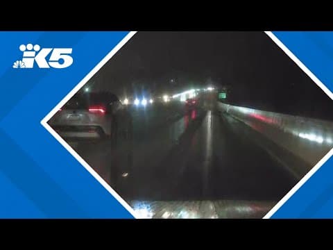 Morning commute conditions following high winds, rain in western Washington