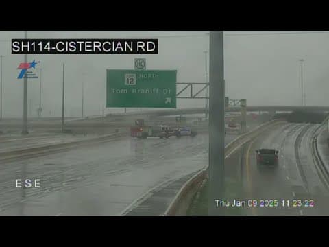 Snow and sleet traffic impacts in North Texas