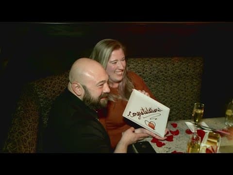 One of our neighbors named Kristen got a surprise marriage proposal from her sweetheart James