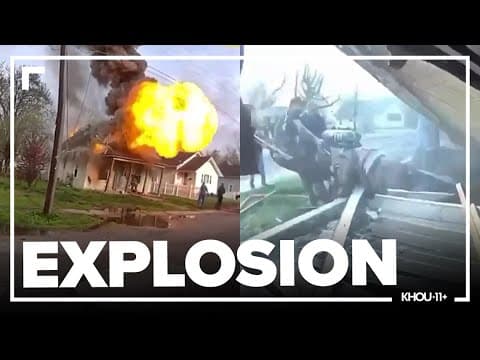 Caught on bodycam video: Illinois firefighter caught in house explosion