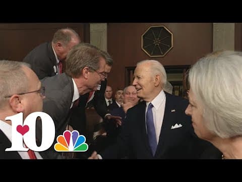Congressman Tim Burchett chats with President Biden during SOTU