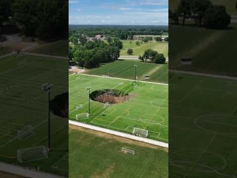 Huge Sinkhole Swallows Soccer Fields