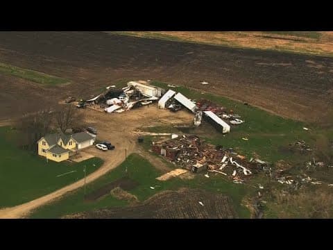 Sky 11 surveys storm damage in Rice County