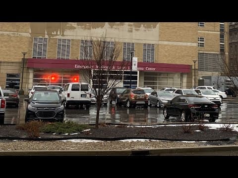 Fellow officers arrive at hospital after Morgan County deputy shot