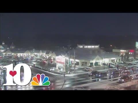 A timelapse of snow on Market Square in Knoxville and along the Parkway in Sevierville