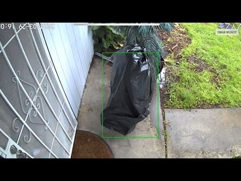 California porch pirate uses trash bag for cover while stealing package