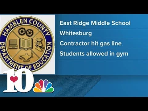 East Ridge Middle School temporarily evacuated after contractor hits gas line