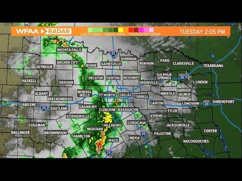 LIVE RADAR: Tracking rain coming through North Texas on Tuesday