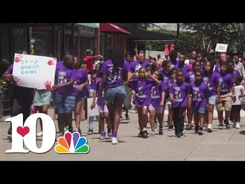 Students rallly against book banning