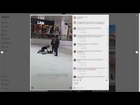 Man appears to be immobile after jumping from second floor of Galleria, landing on ice skating rink